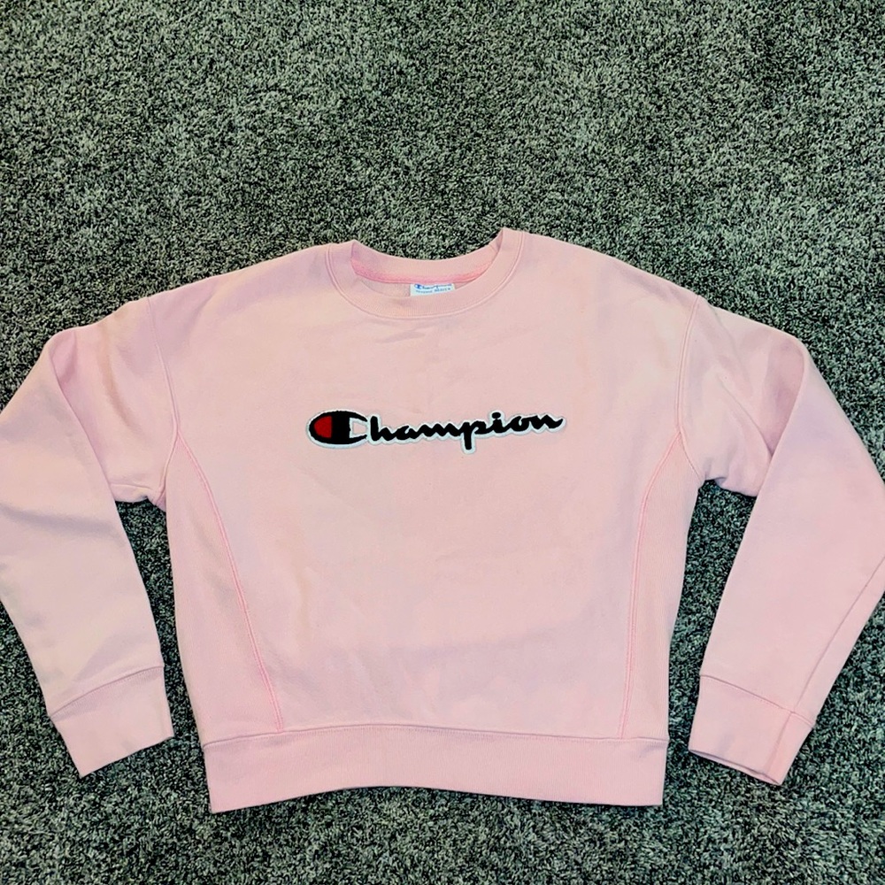 Women’s Pink Champion Crew Sweatshirt size S Small